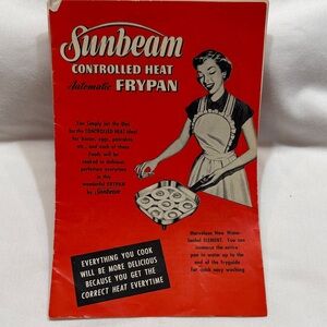 Vintage Sunbeam Electric Fry Pan Manual